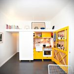 Mini cocina diseñada en un estudio de 23 metros cuadrados