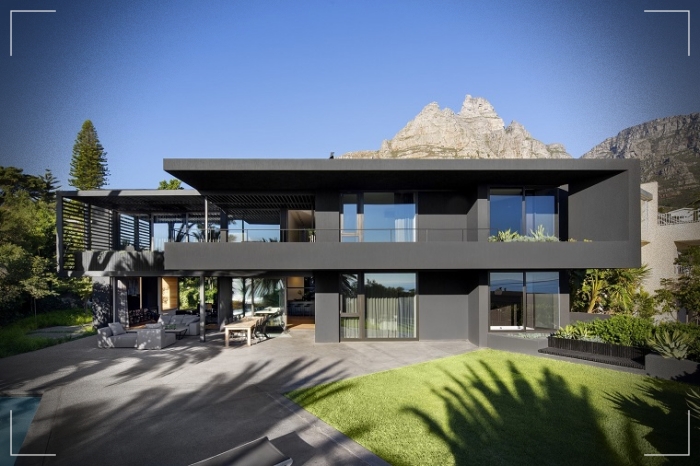 La casa Cranberry - Diseño de vivienda con fachada moderna en tonos