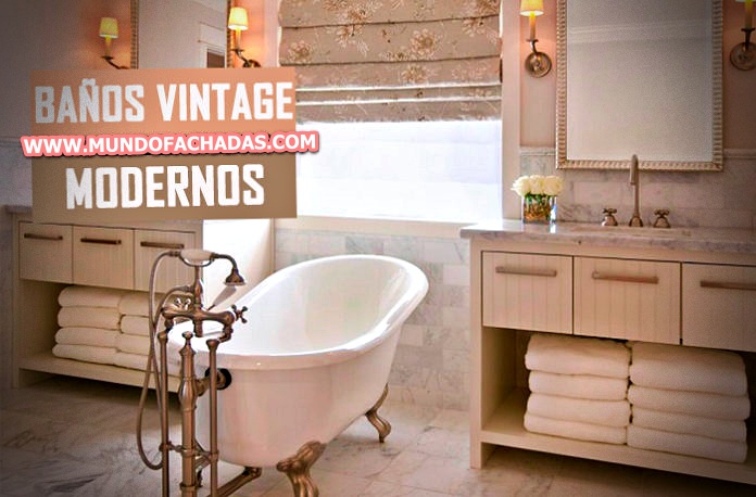Baños vintage modernos - Inspírate con estas ideas