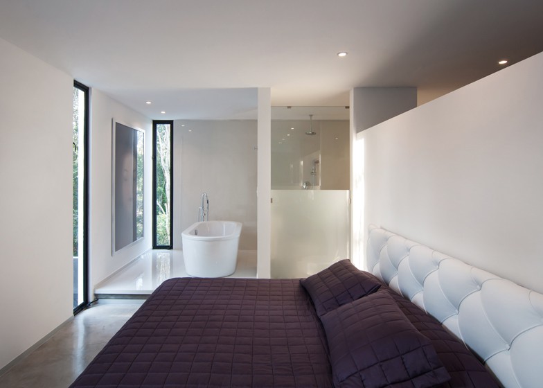 Casa Minimalista de dos pisos, diseño de Fachada simple y colores acorde 9
