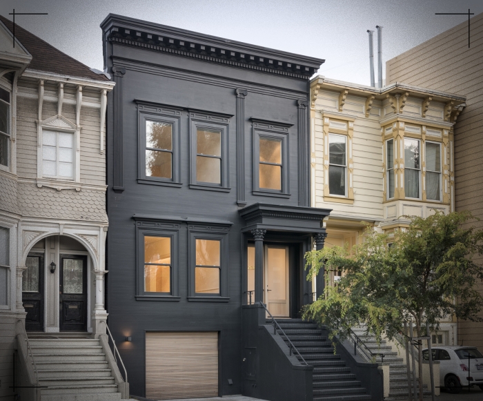 Casa estilo minimalista con fachada color negra - Construcciones modernas -  Mundo Fachadas