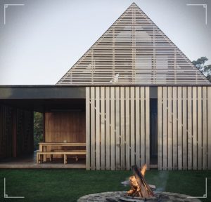 casa de madera y concreto