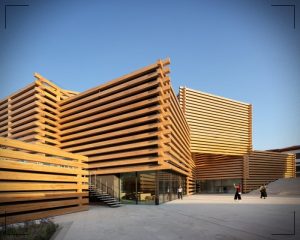 fachada de madera