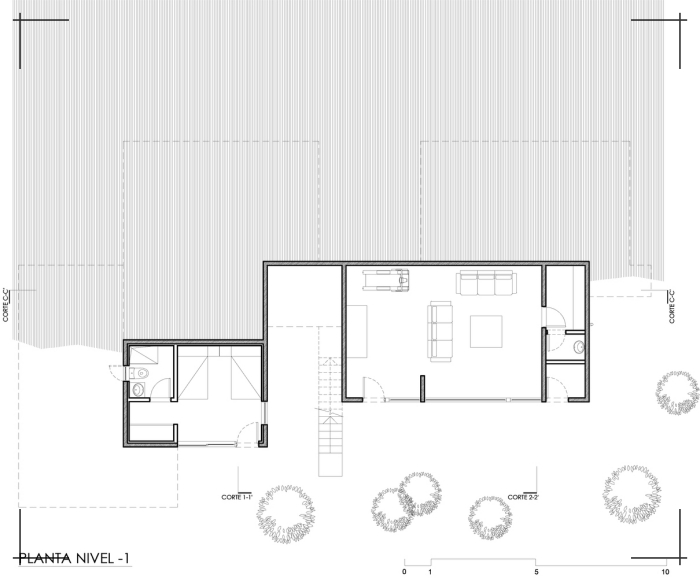 plano de casa minimalista de 2 plantas