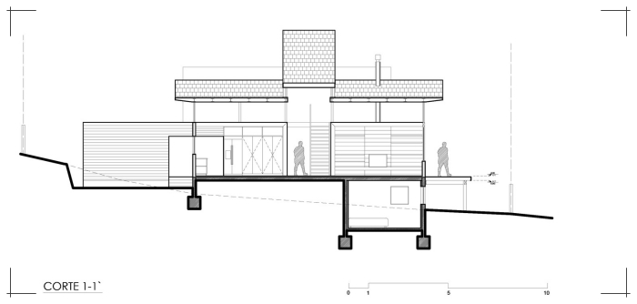 plano de casa minimalista de 2 plantas