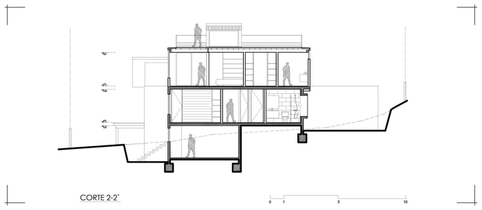 plano de casa minimalista de 2 plantas