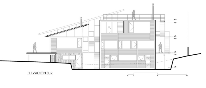 plano de casa minimalista de 2 plantas