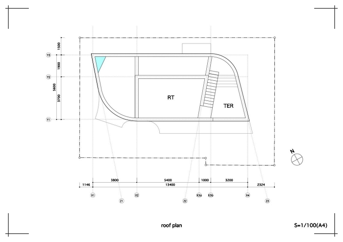 plano de casa de concreto