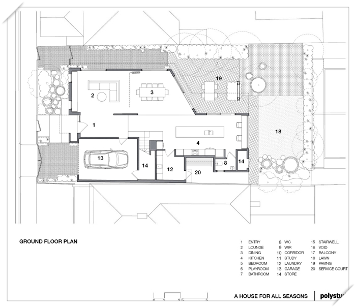 plano de casa contemporánea