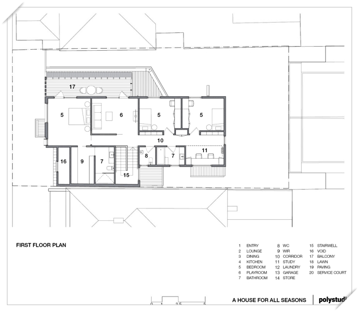 plano de casa contemporánea