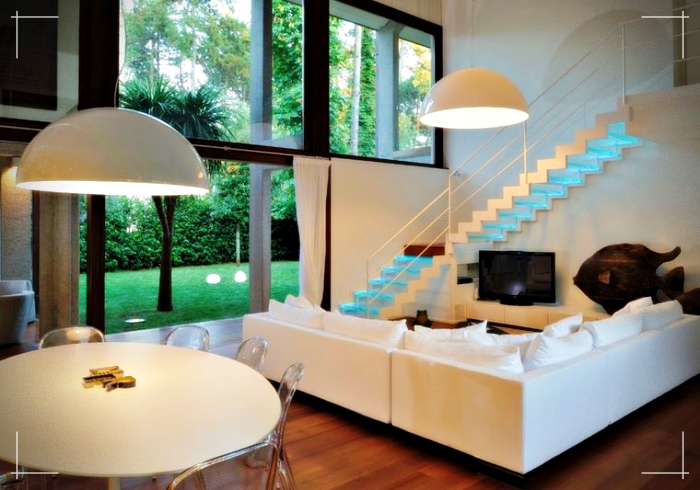 iluminación para escaleras