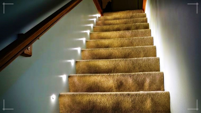 iluminación para escaleras