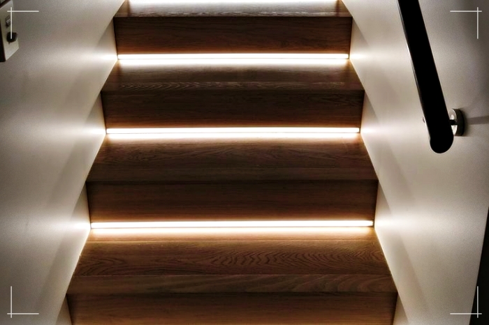iluminación para escaleras