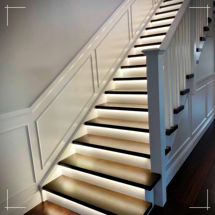 iluminación para escaleras