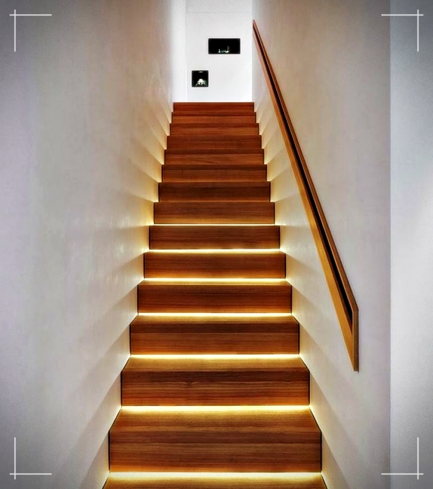 iluminación para escaleras