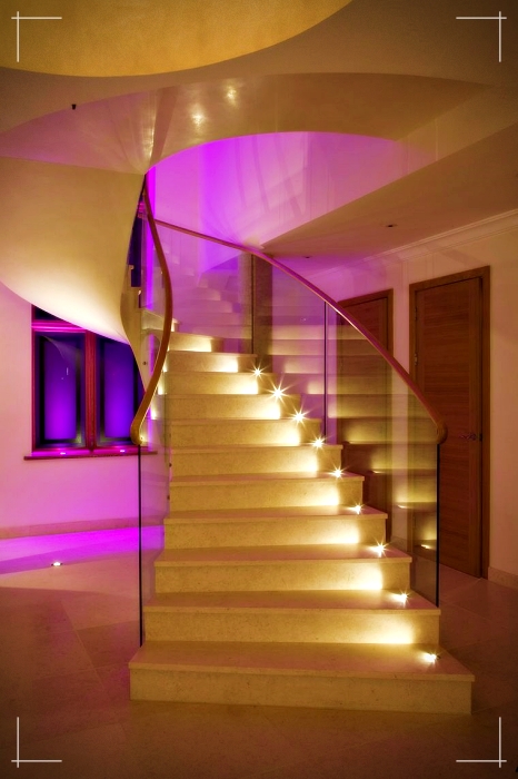 iluminación para escaleras