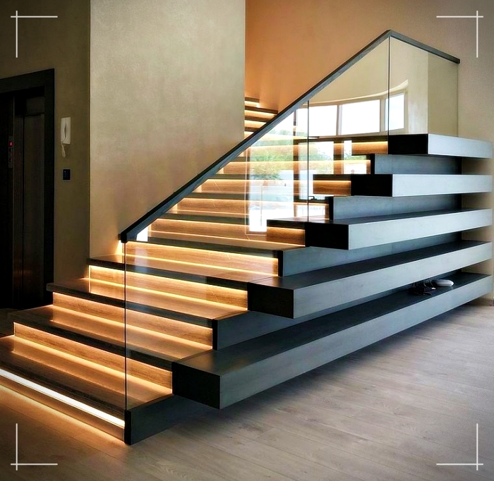 iluminación para escaleras