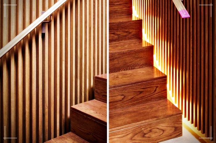 iluminación para escaleras