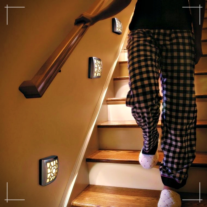 iluminación para escaleras