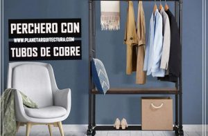 cómo hacer un perchero con tuberías de cobre