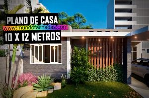 plano de casa 10 x 12 metros