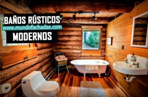 baños rústicos modernos