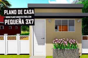 Plano de casa pequeña de 3×7