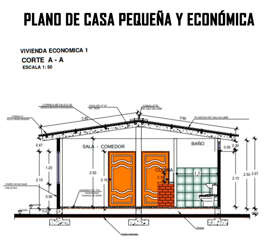 plano de casa pequeña economica