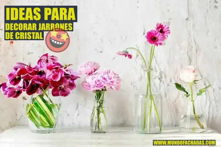 ideas para decorar un jarron de cristal