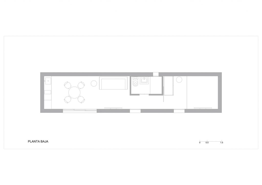 Plano de casa campestre pequeña