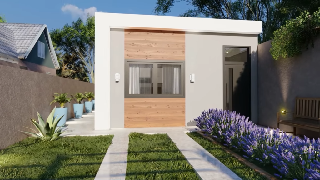 plano de casa 6×12 metros con piscina