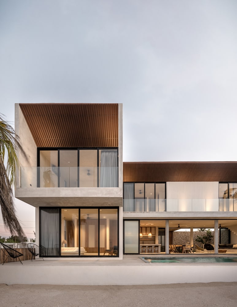 Casas minimalistas modernas de 2 plantas