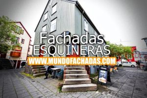 fachadas de casas en esquina sencillas