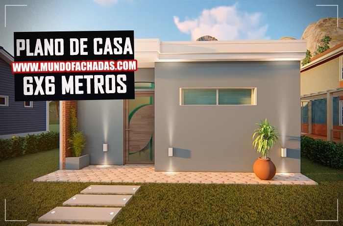 plano de casa 6x6 metros