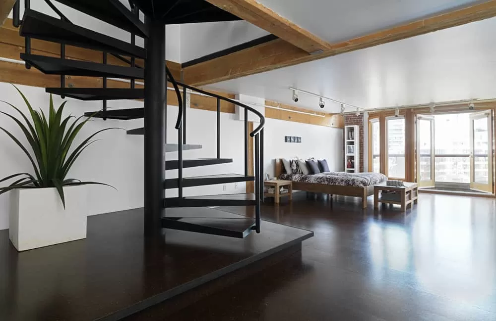 loft moderno minimalista de dos pisos