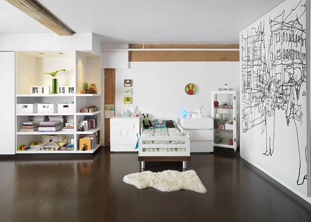 diseño interior de loft moderno minimalista