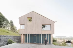 Fachadas de casas de madera