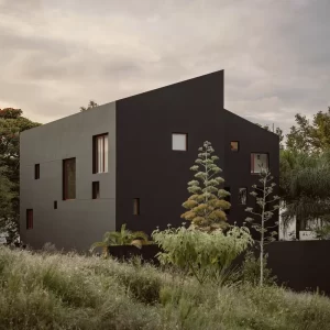 fachadas modernas de casas de dos plantas sencillas
