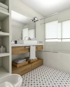 fotos de baños blancos