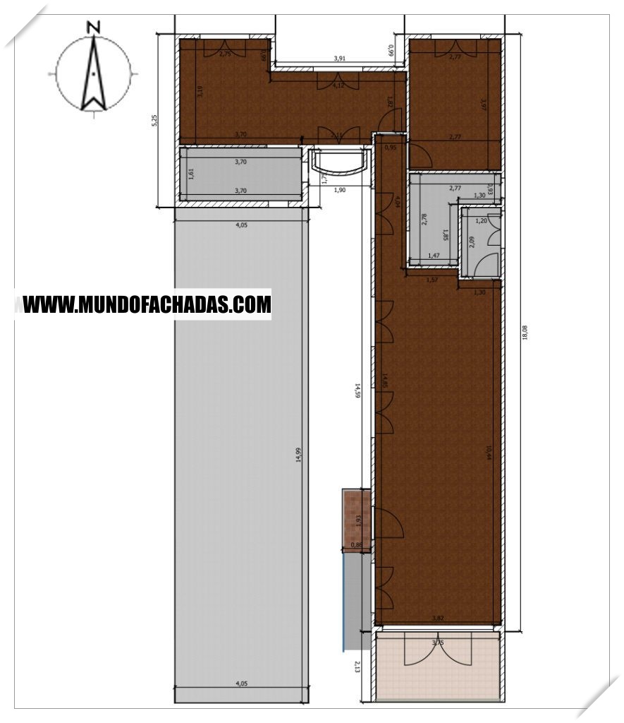 Planos de cuartos para rentar 10x20